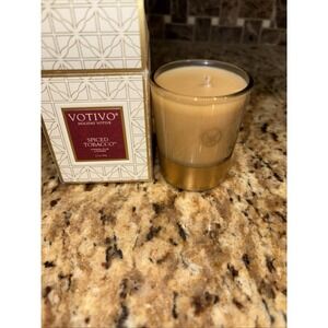 Votivo Holiday Votive Aromatic Candle Spiced Tobacco - Mini Size 2.1 oz NEW LOOK